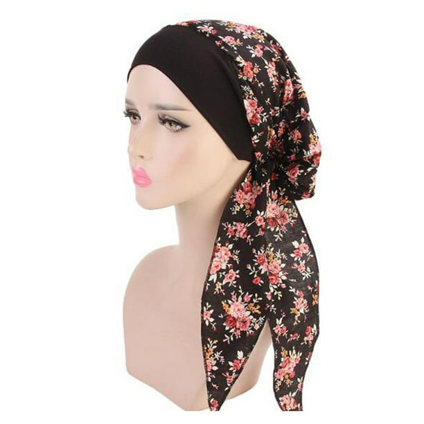 Women Turban Sequin Hats Chemo Cap Muslim Lady Hijab Beanie Head Wrap Covers New